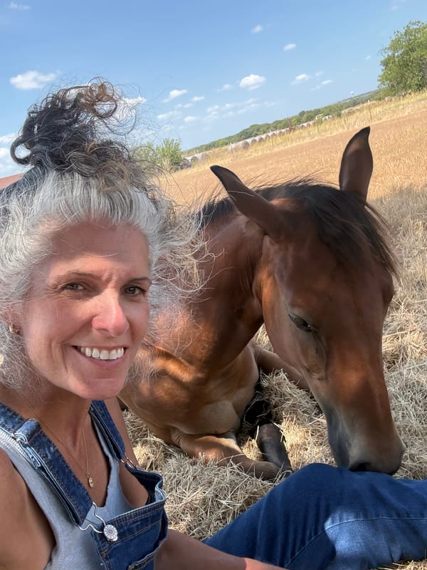 Jennifer and one of the residents.